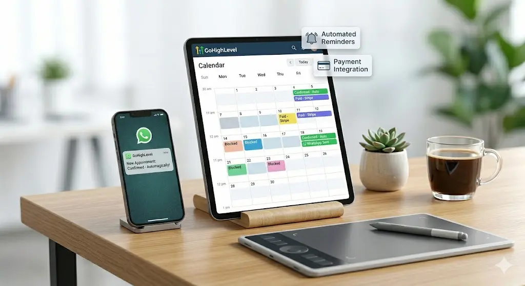 Agendamiento de citas en GoHighLevel: llena tu calendario automáticamente GoHighLevel calendario
